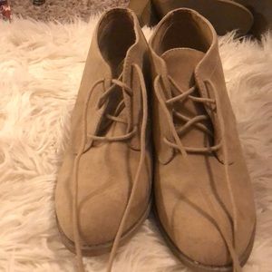 Faux Suede heeled booties